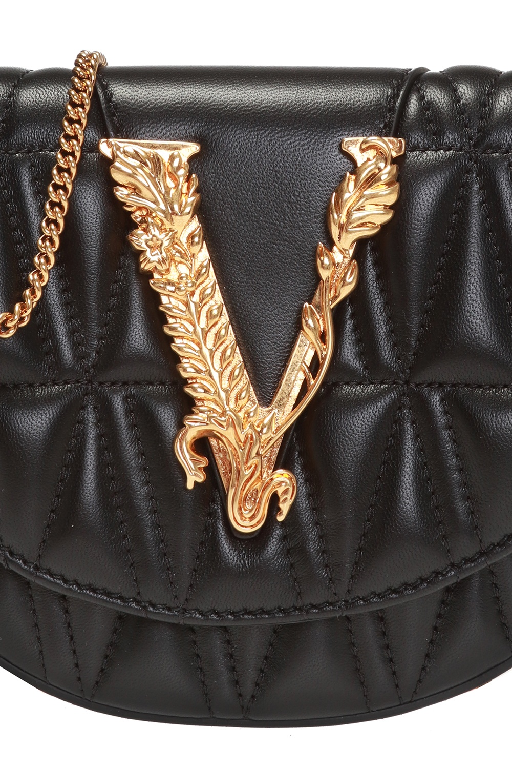 Versace quilted discount leather belt bag